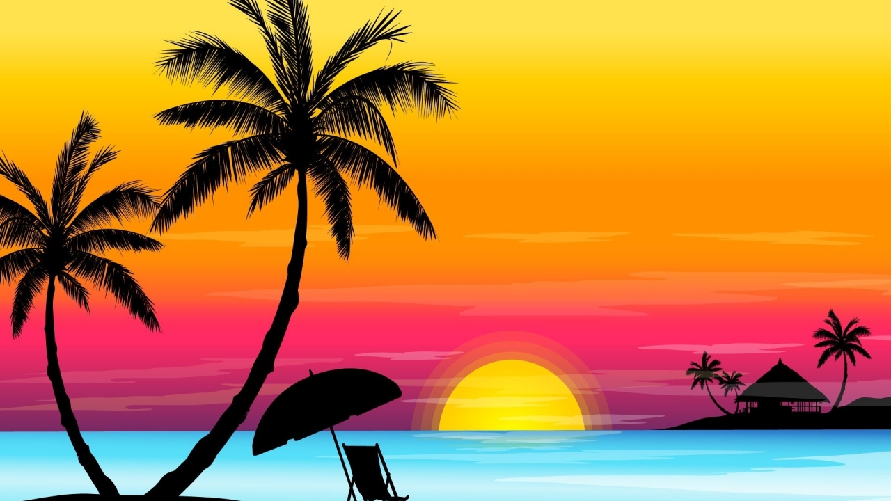 Beach-Vector-Art-Painting-Wallpaper